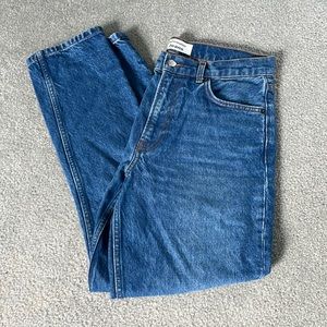 reformation Julia crop high cigarette Jean milos wash
